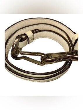 COACH Crossbody Bag Shoulder Strap Leather Ivory